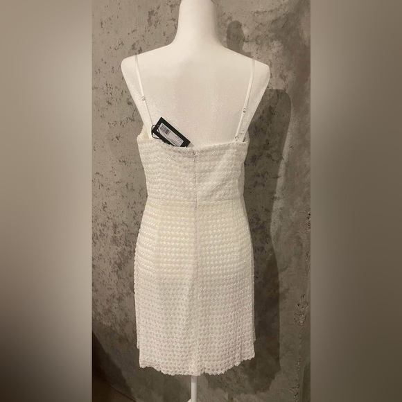 NWT Ramy Brook Ayala Beaded Mini Dress, Ivory,‎ size 8 - Picture 5 of 5